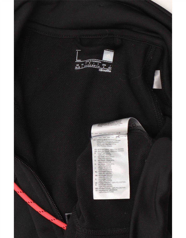 Giacca da tuta da donna Adidas Regular Fit UK 16/18 Large Nera