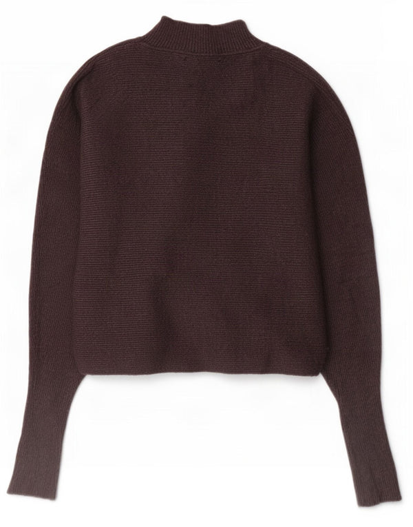 Maglione corto a collo alto da donna Zara UK 10 piccolo in viscosa grigia