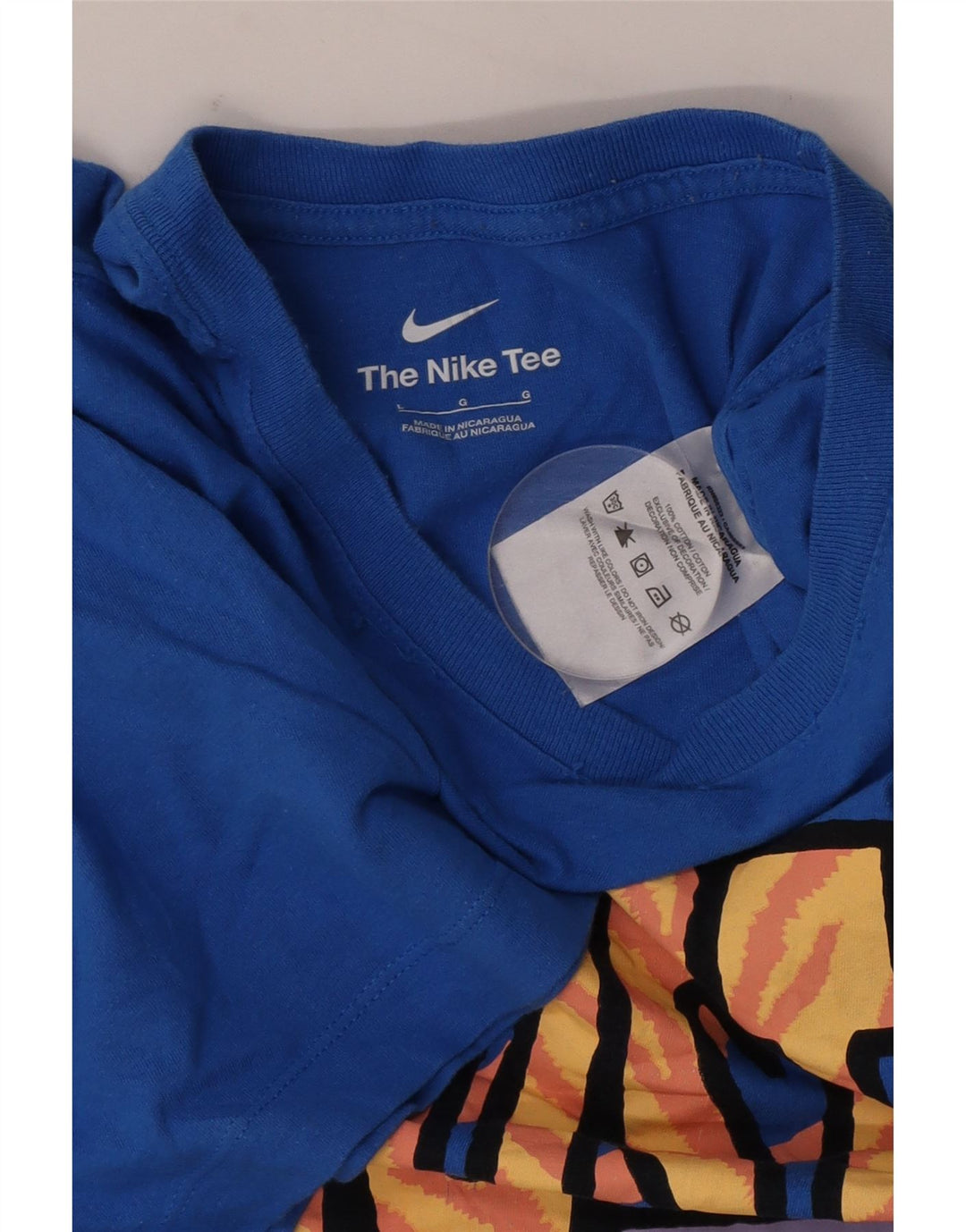 T-shirt grafica da uomo Nike Top grande in cotone blu