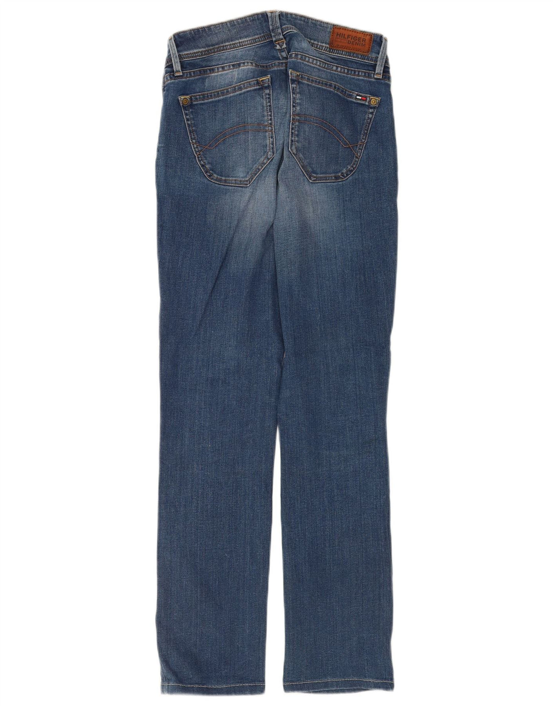 Jeans dritti da donna Tommy Hilfiger W27 L30 cotone blu