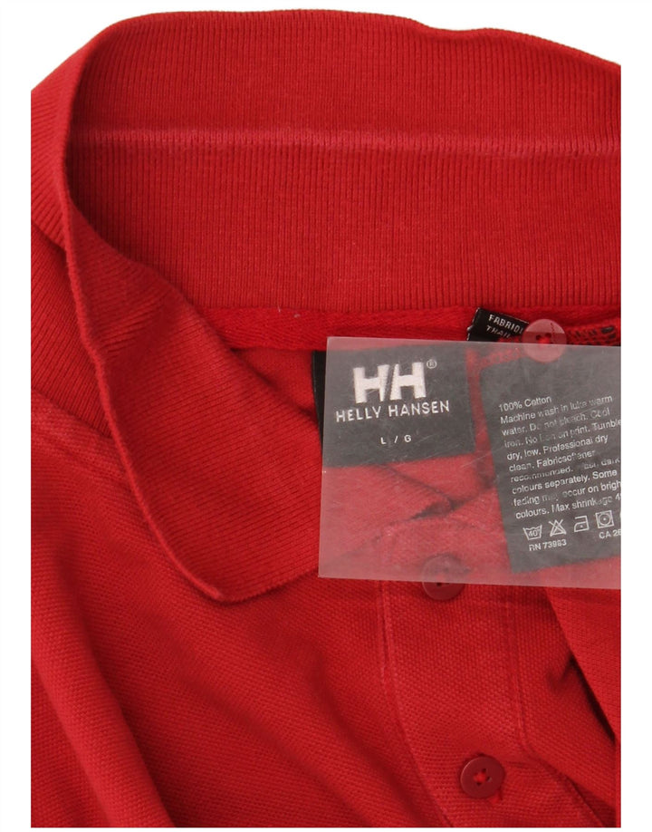 Polo da uomo Helly Hansen grande rossa in cotone