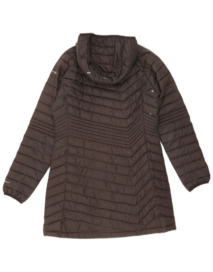 Cappotto imbottito con cappuccio da donna Columbia UK 14 poliestere nero medio