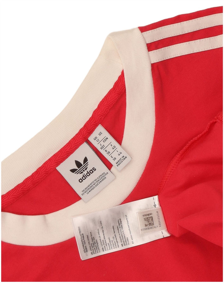 Top Adidas da donna a manica lunga UK 12 cotone rosa medio