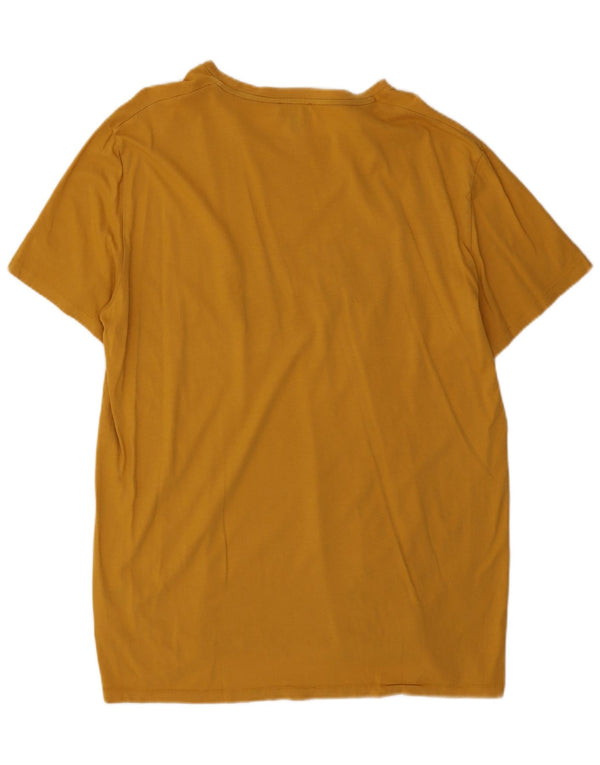 T-shirt grafica da uomo Just Cavalli Top XL in cotone giallo