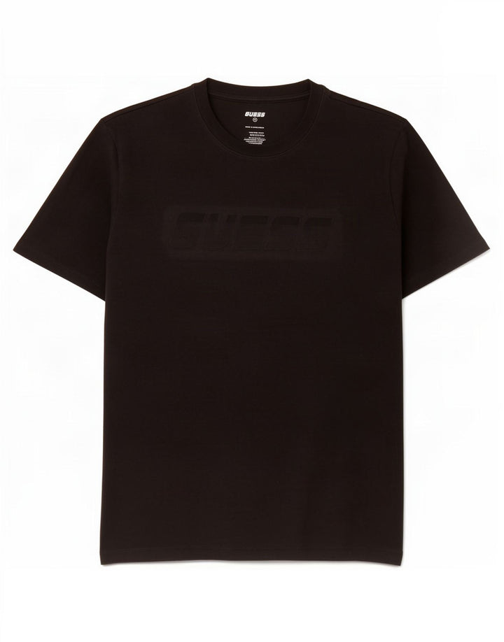 Guess T-shirt grafica da uomo Top in cotone nero medio