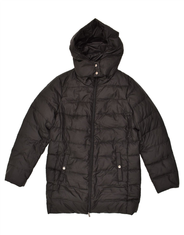 FIORELLA RUBINO Womens Hooded Padded Jacket UK 16 Large  Black Polyester | Vintage Fiorella Rubino | Thrift | Second-Hand Fiorella Rubino | Used Clothing | Messina Hembry 