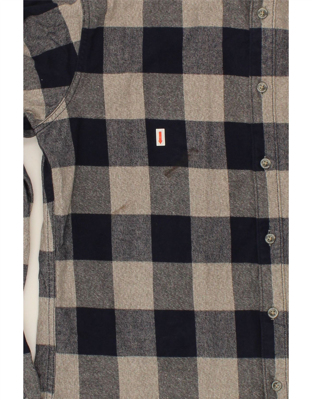 EDDIE BAUER Mens Classic Fit Flannel Shirt Large Grey Gingham Cotton Vintage Eddie Bauer and Second-Hand Eddie Bauer from Messina Hembry 