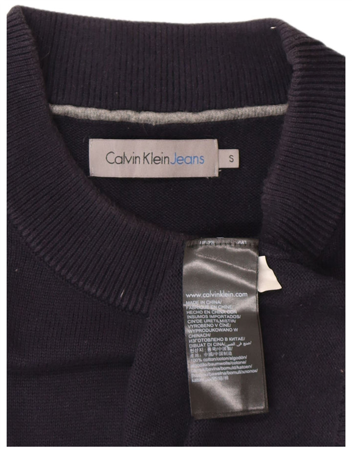 Maglione maglione girocollo da uomo Calvin Klein Jeans piccolo blu navy