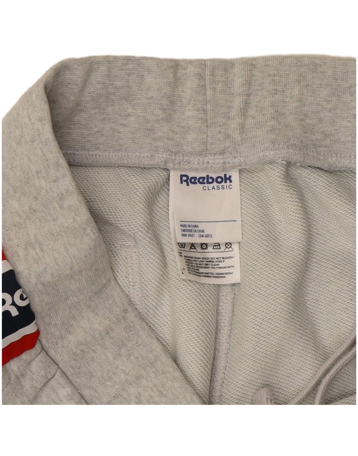 Pantaloni da tuta con grafica Reebok da uomo, pantaloni da jogging, colore grigio medio