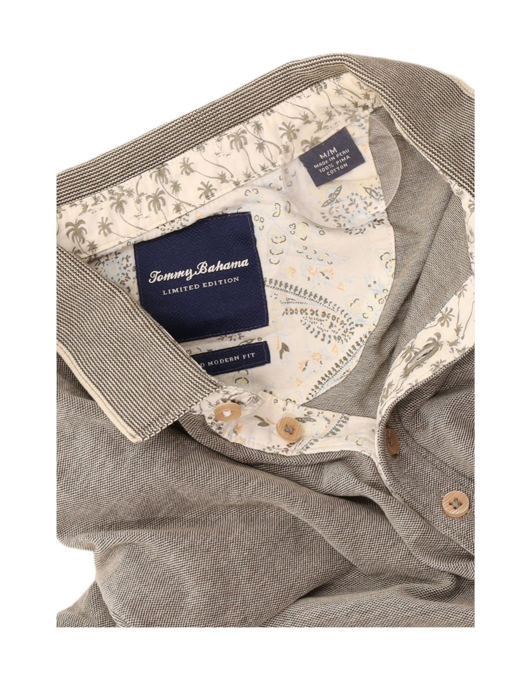 Polo da uomo Tommy Bahama Modern Fit in cotone grigio medio