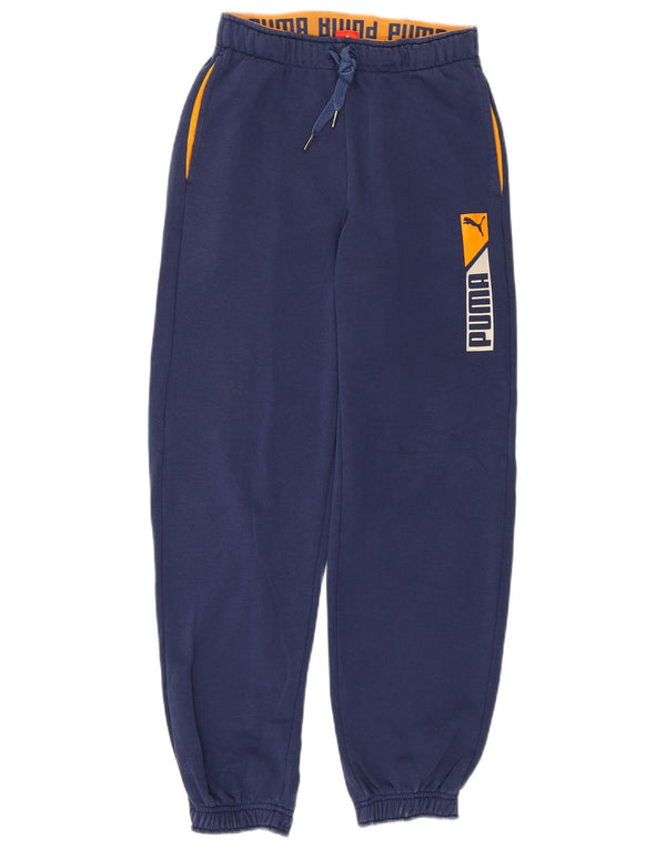 Pantaloni da tuta con grafica Puma da ragazzo, pantaloni da jogging, 13-14 anni, blu navy