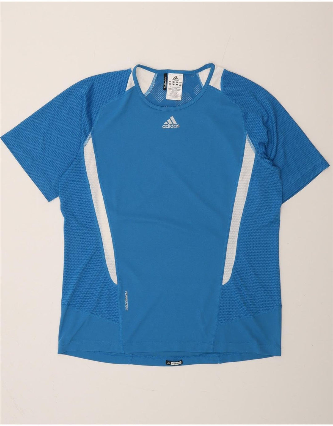 T-shirt ADIDAS da uomo Clima 365 Top grande in poliestere color block blu