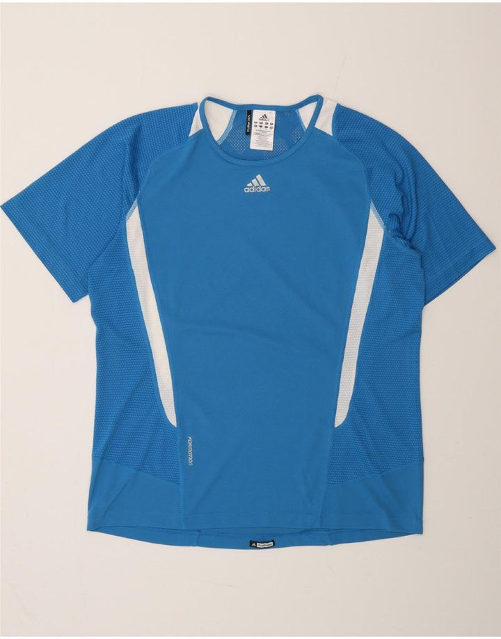 T-shirt ADIDAS da uomo Clima 365 Top grande in poliestere color block blu