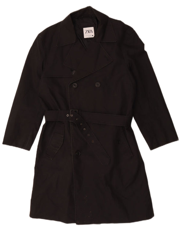 Trench da uomo Zara UK 38 poliestere nero medio