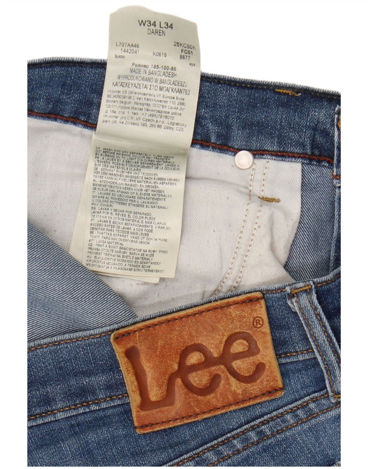 Jeans dritti Lee Daren da donna W34 L29 cotone blu