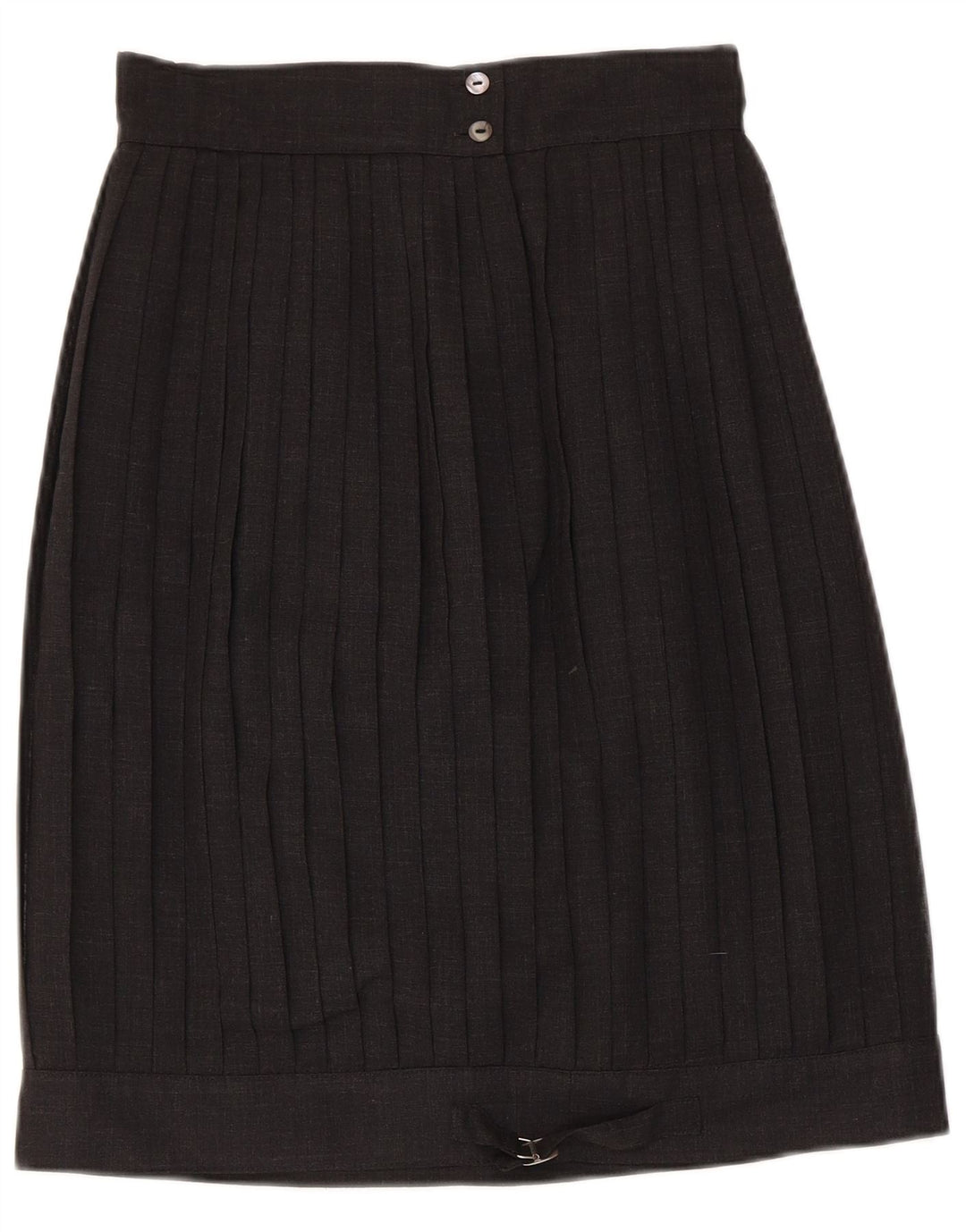 Gonna a pieghe vintage da donna IT 42 media W26 nera