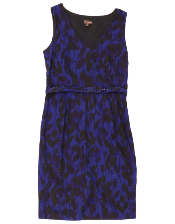 Abito tubino senza maniche da donna Phase Eight UK 14 Medio blu navy floreale