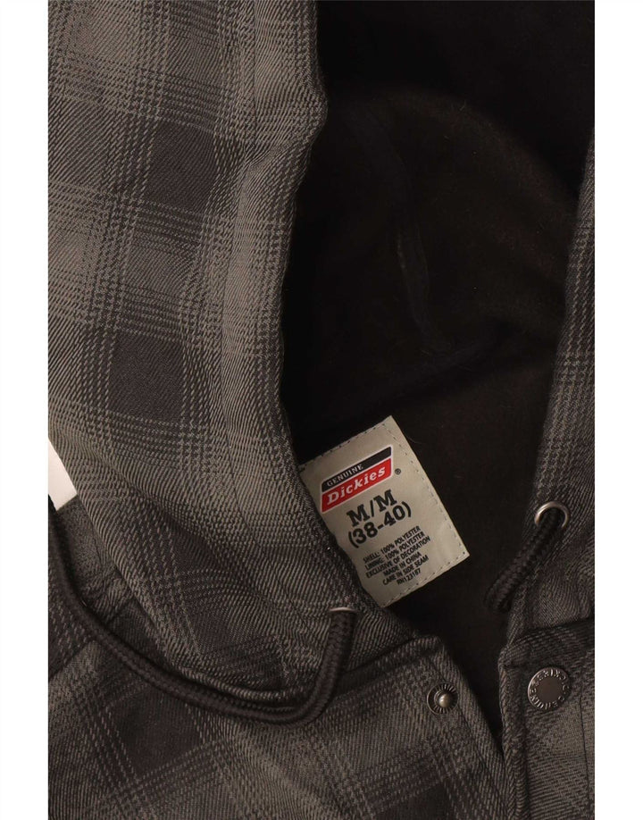 Dickies Camicia da boscaiolo con cappuccio da uomo UK 38/40 Poliestere a quadri grigio medio