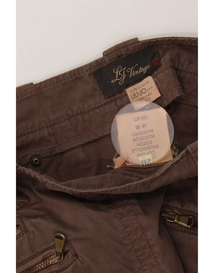 Minigonna Plissettata Donna Liu Jo W26 Piccola in Cotone Marrone