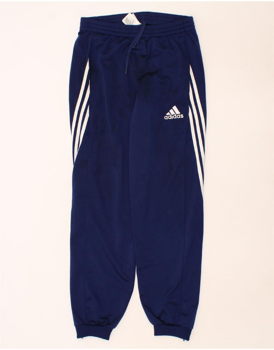ADIDAS Mens Tracksuit Trousers Joggers Small  Navy Blue Polyester Vintage Adidas and Second-Hand Adidas from Messina Hembry 