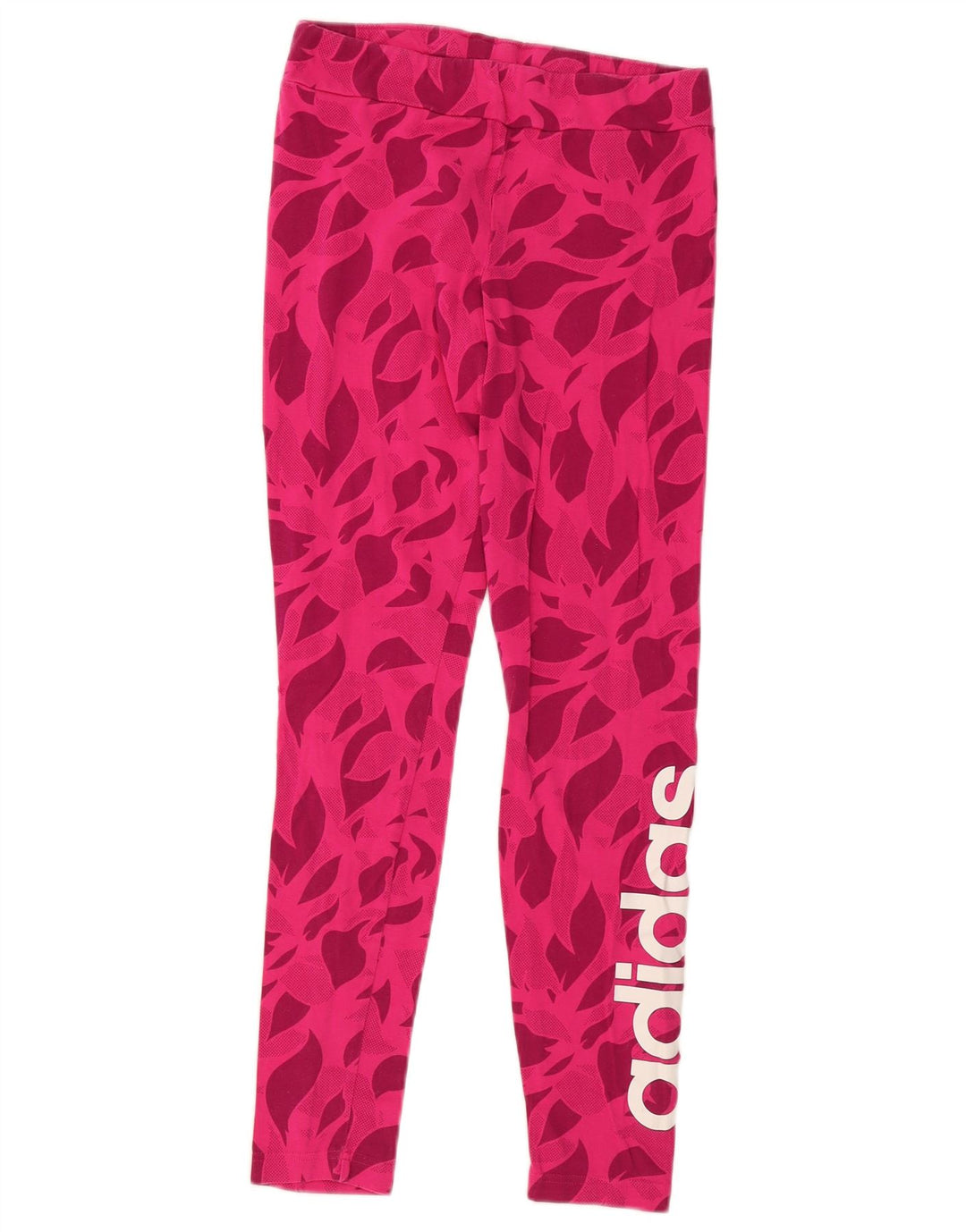Leggings grafici ADIDAS per ragazze 14-15 anni in cotone floreale rosa
