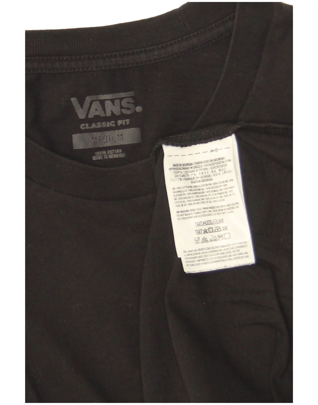 T-shirt da uomo Vans Classic Fit, vestibilità media, cotone nero