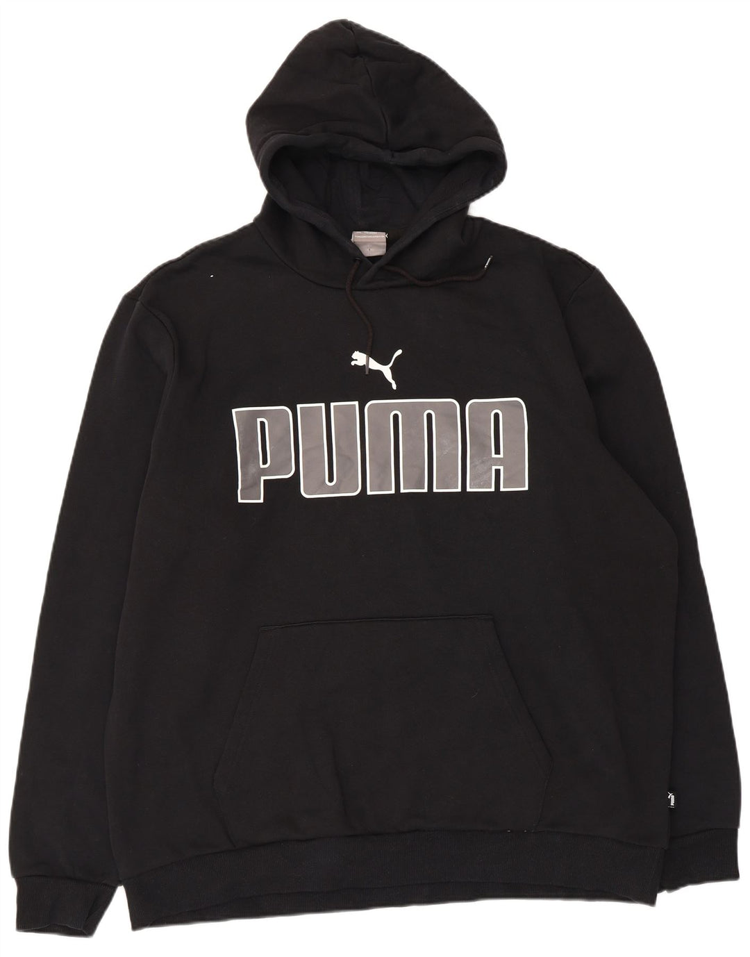 Felpa con cappuccio grafica da uomo Puma 2XL cotone nero