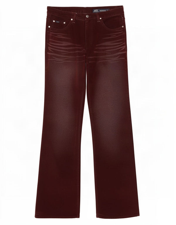 Jeans Bootcut Woodstock da donna Gas W34 L34 cotone bordeaux