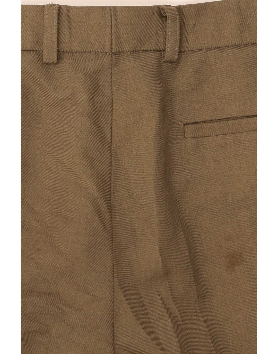 Pantaloni chino con pegging da uomo Marks & Spencer W32 L33 poliestere kaki