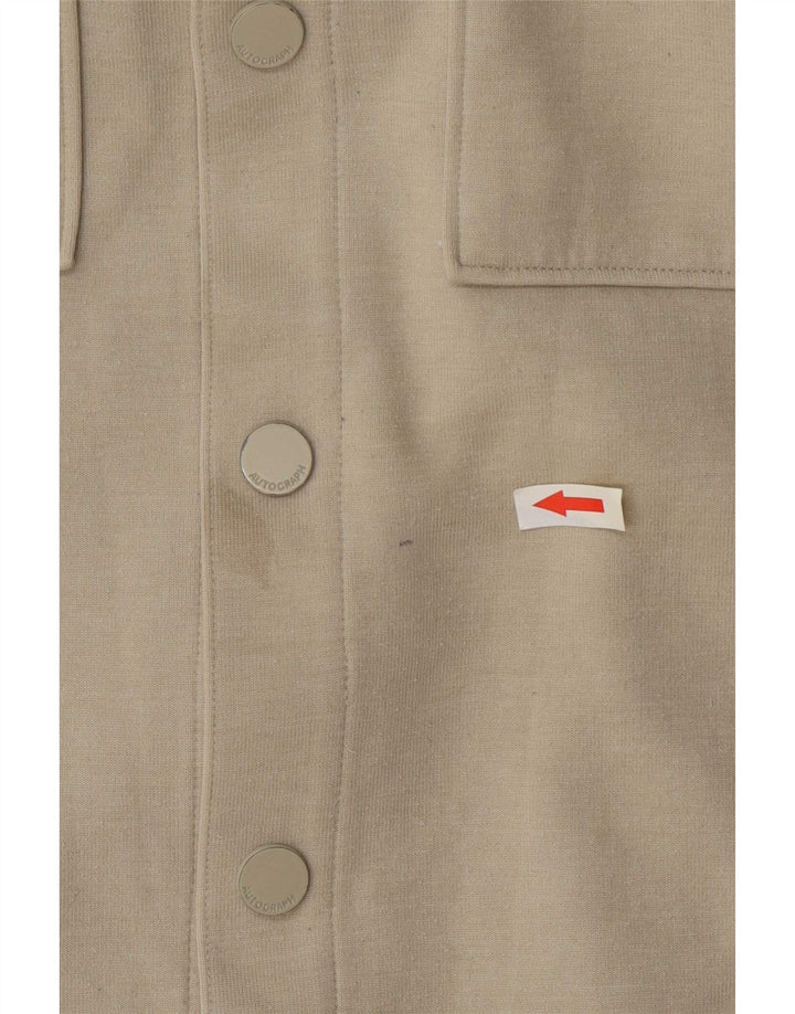 Giubbotto bomber autografo da uomo Marks & Spencer UK 40 grande poliestere beige