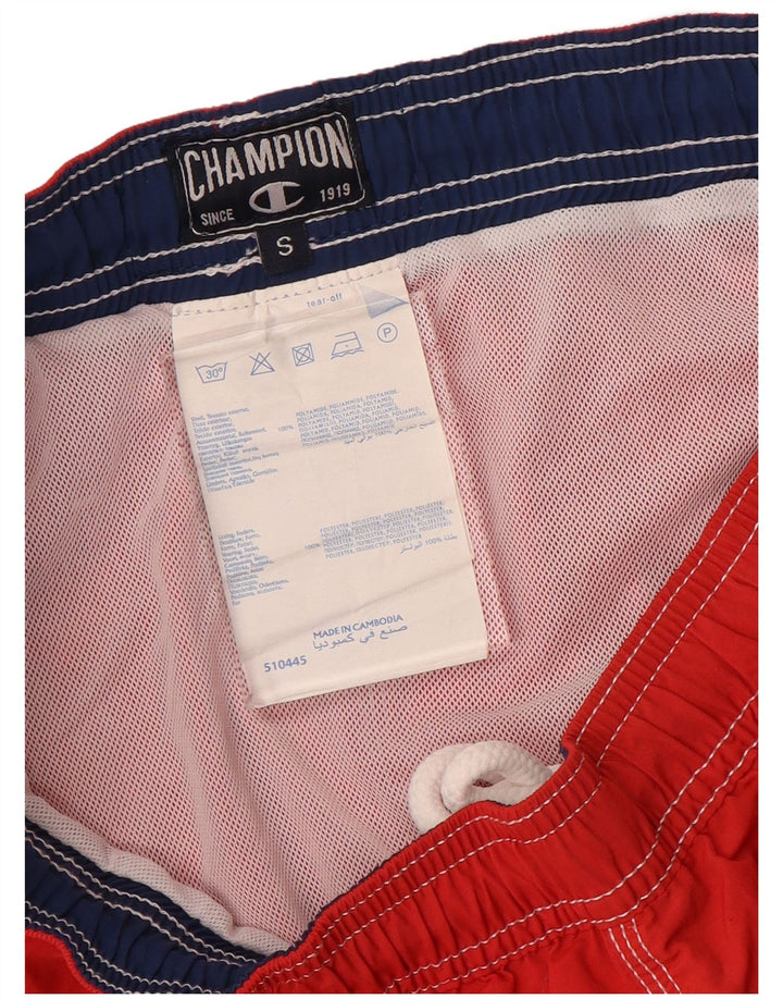 Pantaloncini da bagno da uomo Champion Small rossi in poliammide