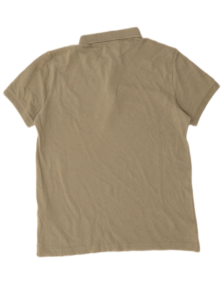 Polo da uomo Massimo Dutti in cotone kaki medio