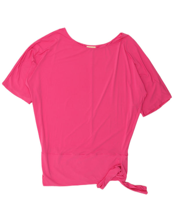 Top tunica oversize da donna Michael Kors UK 16 grande nylon rosa