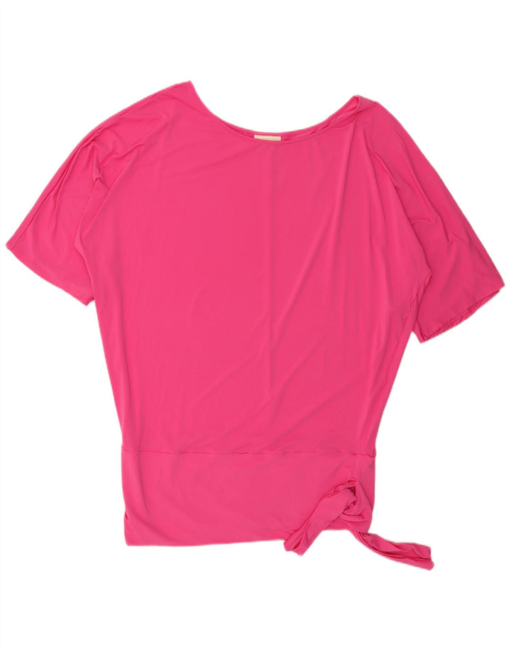 Top tunica oversize da donna Michael Kors UK 16 grande nylon rosa
