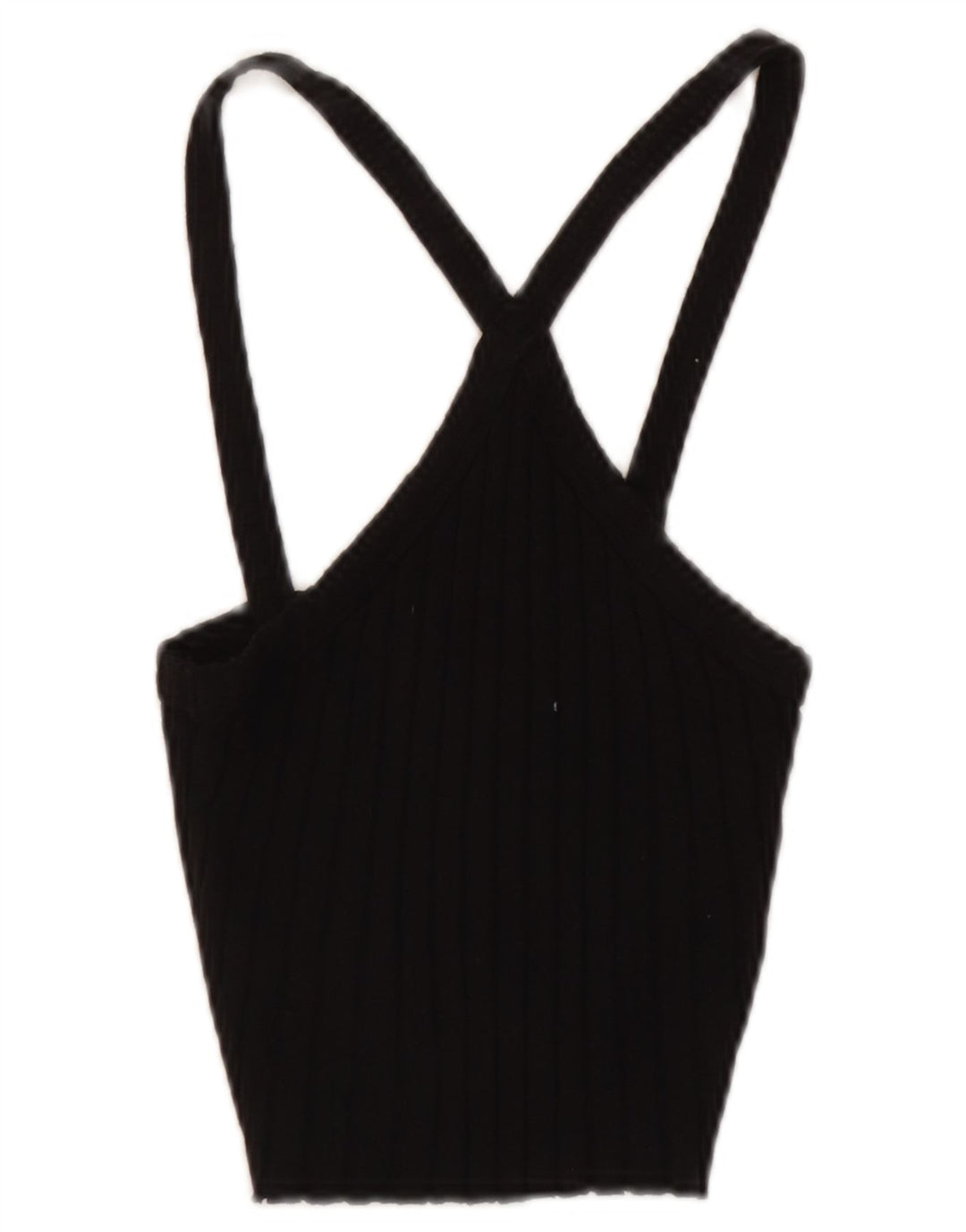 Top corto da donna Zara UK 8 piccolo cotone nero