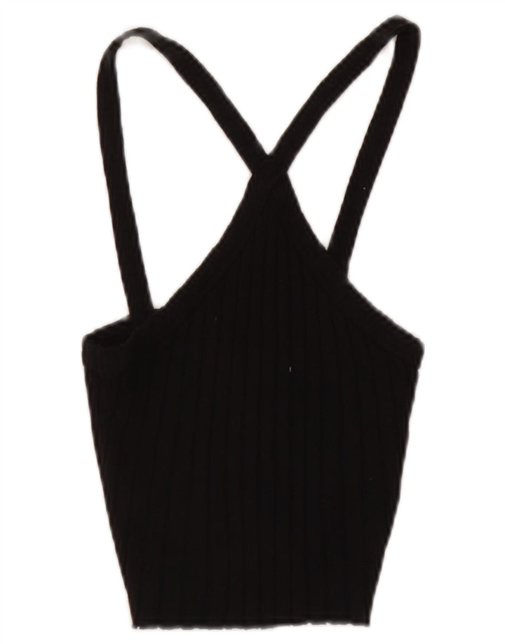 Top corto da donna Zara UK 8 piccolo cotone nero