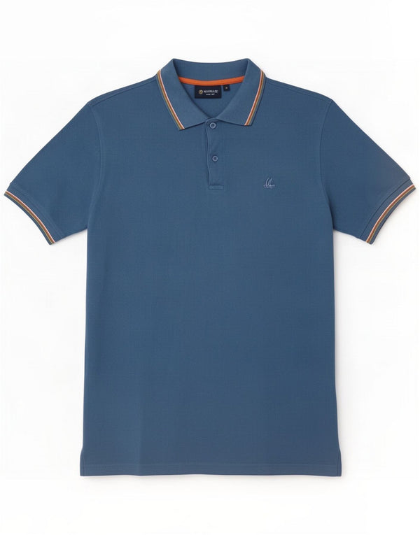 Navigare Mens Polo Shirt XL Blue Cotton