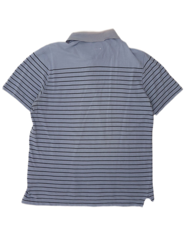 Polo da uomo Hugo Boss in cotone a righe grandi blu