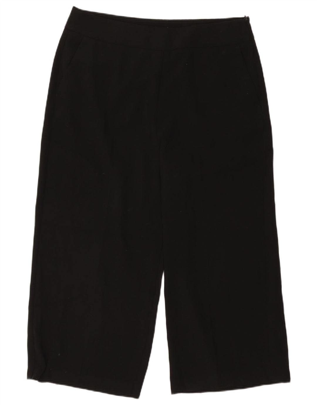 Pantaloni Capri da donna Marks & Spencer UK 16 Large W34 L22 Poliestere nero