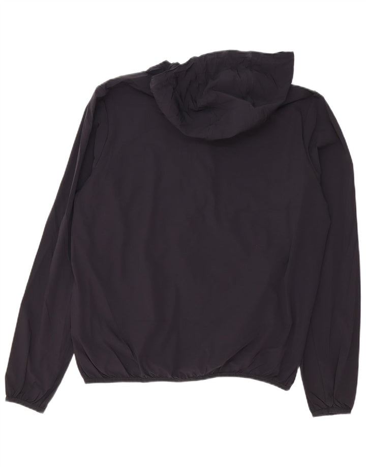 Giacca antipioggia da golf da donna Calvin Klein con cappuccio UK 14 media nera in poliammide