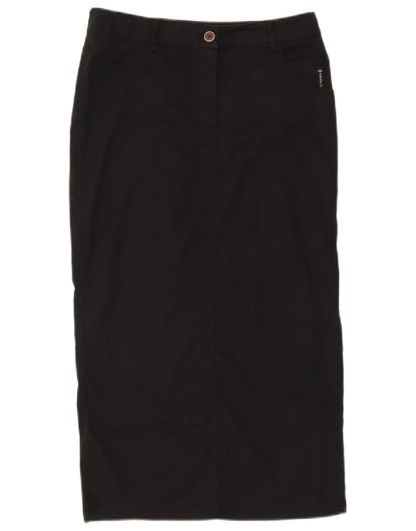 Gonna longuette da donna Armani UK 10 piccola W30 cotone nero