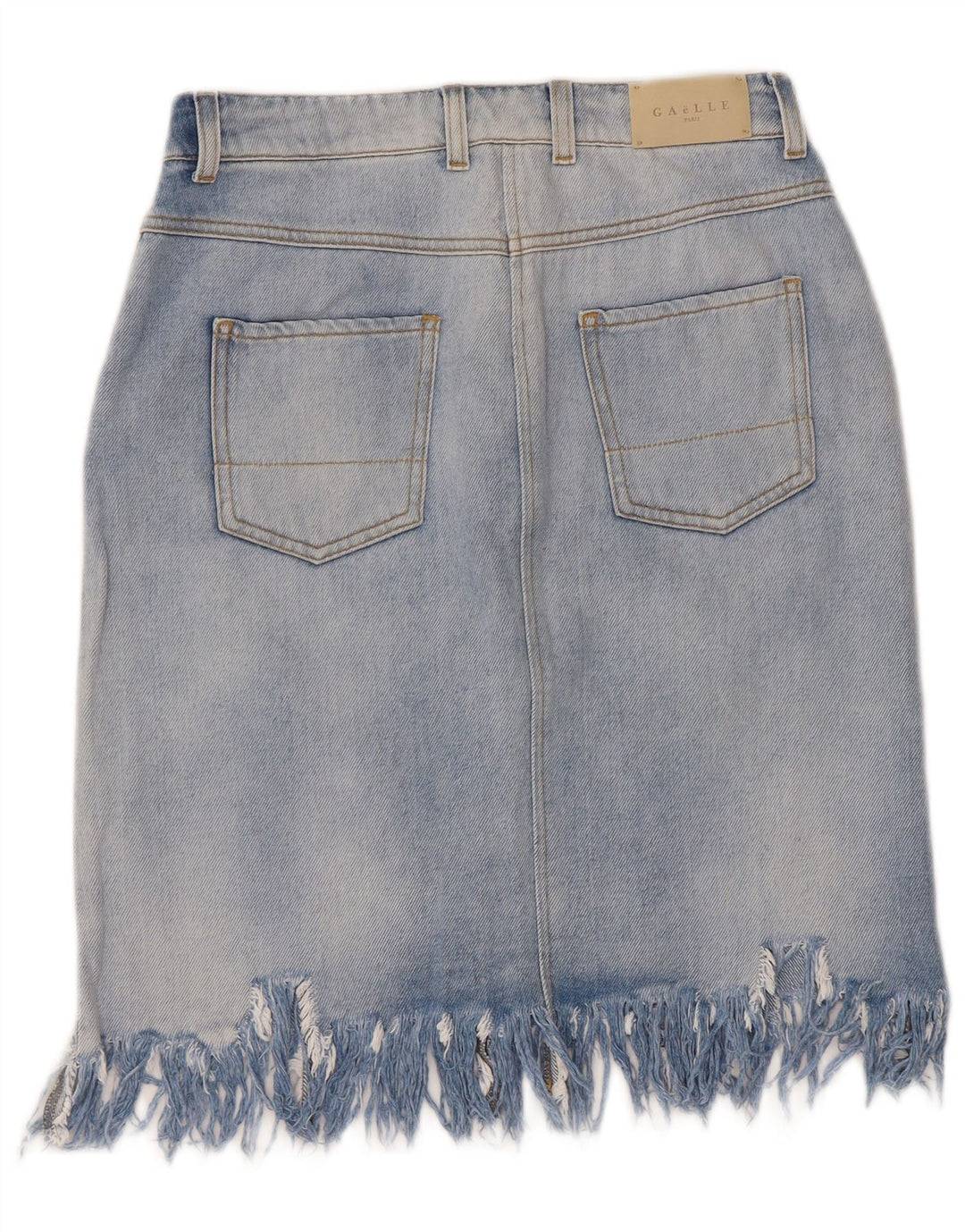 Gonna in denim grafico da donna Gaelle W27 piccola in cotone blu