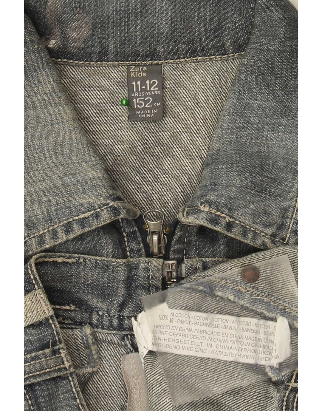 Giacca di jeans Zara per ragazzi 11-12 anni in cotone blu