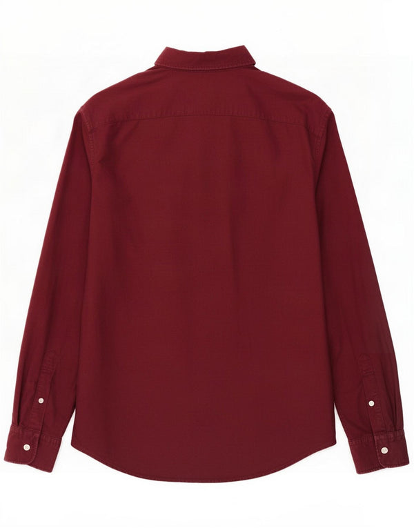 American Eagle Camicia slim fit da uomo grande in cotone bordeaux