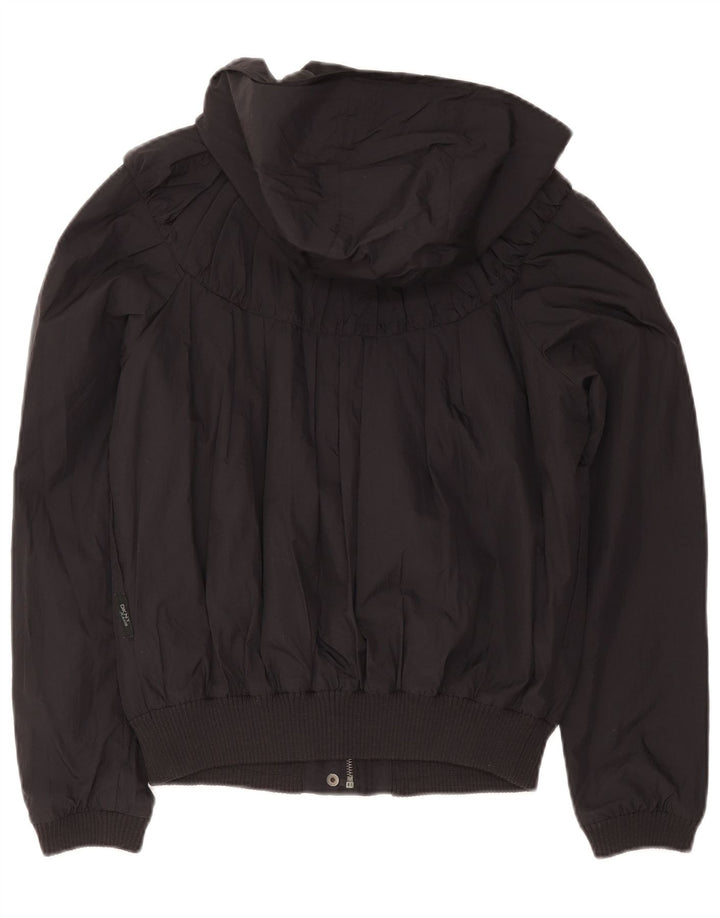 Giubbotto bomber con cappuccio da donna Dkny UK 14 nylon nero medio