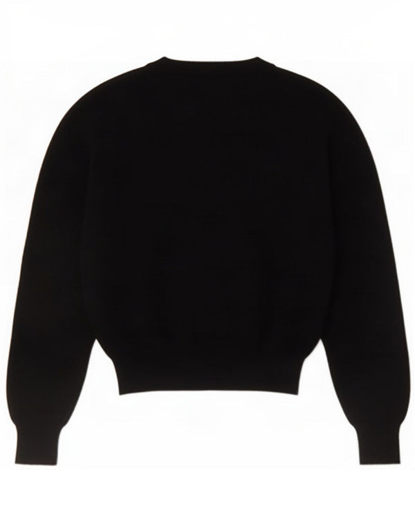 Maglione corto con scollo a V da donna Fred Perry UK 8 Small Cashmere blu navy