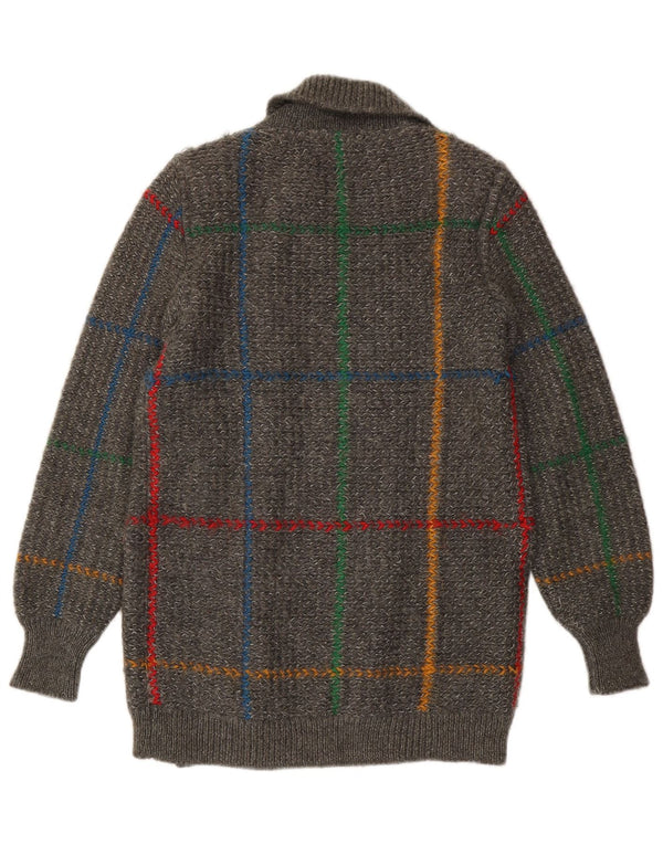 Maglione cardigan da donna Iceberg IT 42 Lana a quadri grigio medio