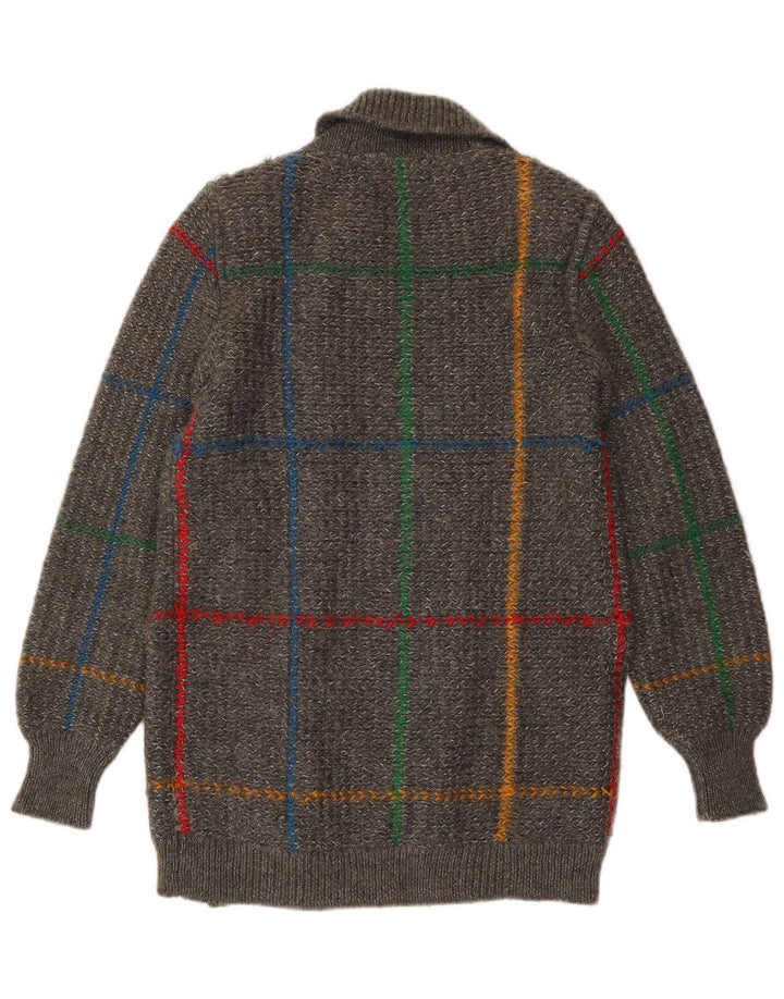 Maglione cardigan da donna Iceberg IT 42 Lana a quadri grigio medio