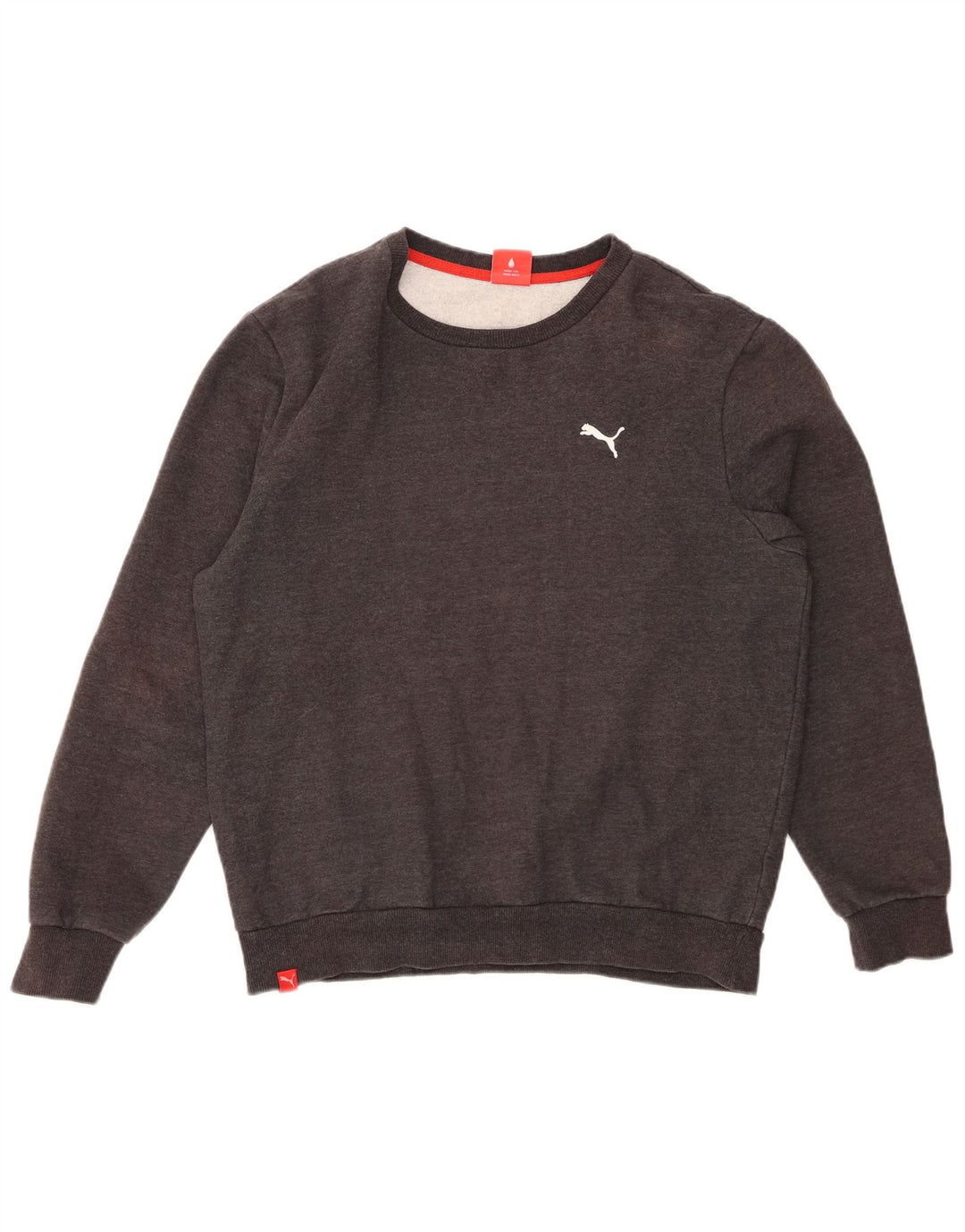 Felpa PUMA da uomo in cotone grigio medio