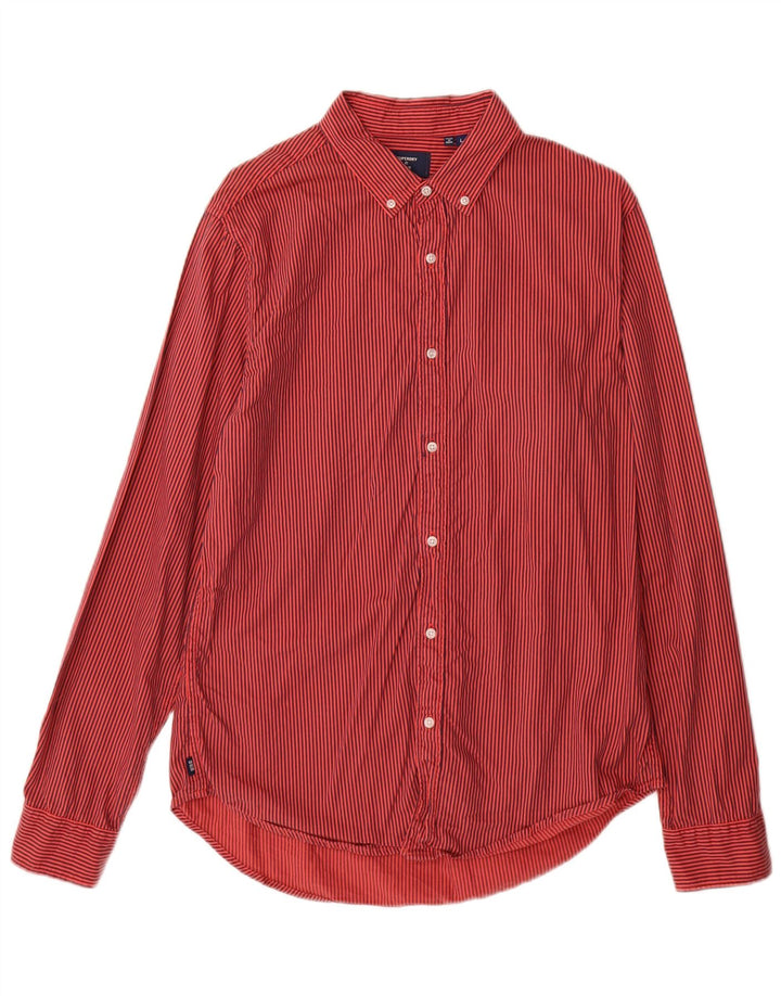 Camicia da uomo SUPERDRY grande gessato rosso